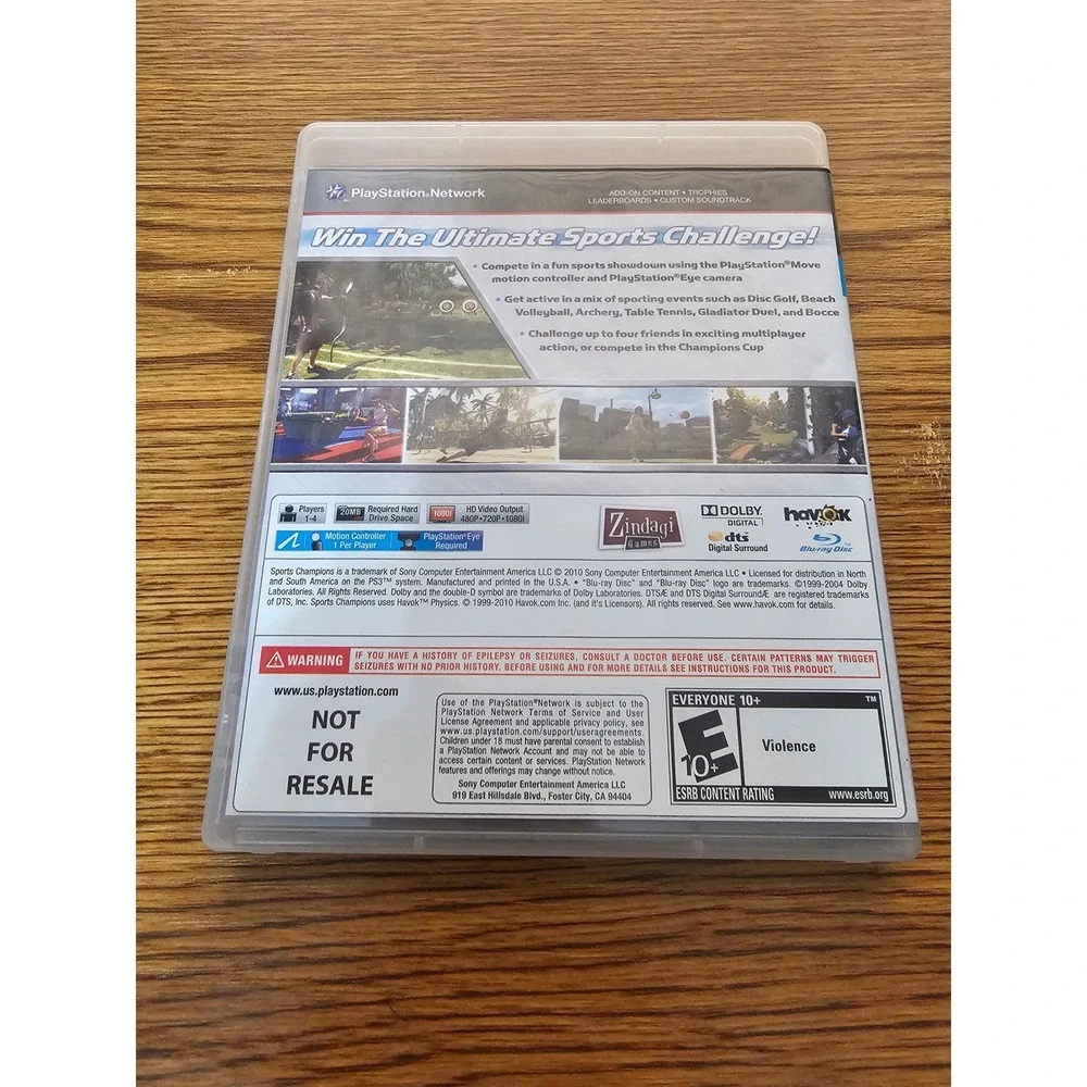 Sports Champions Sony‎ PlayStation 3 PS3 Game Disc and Case